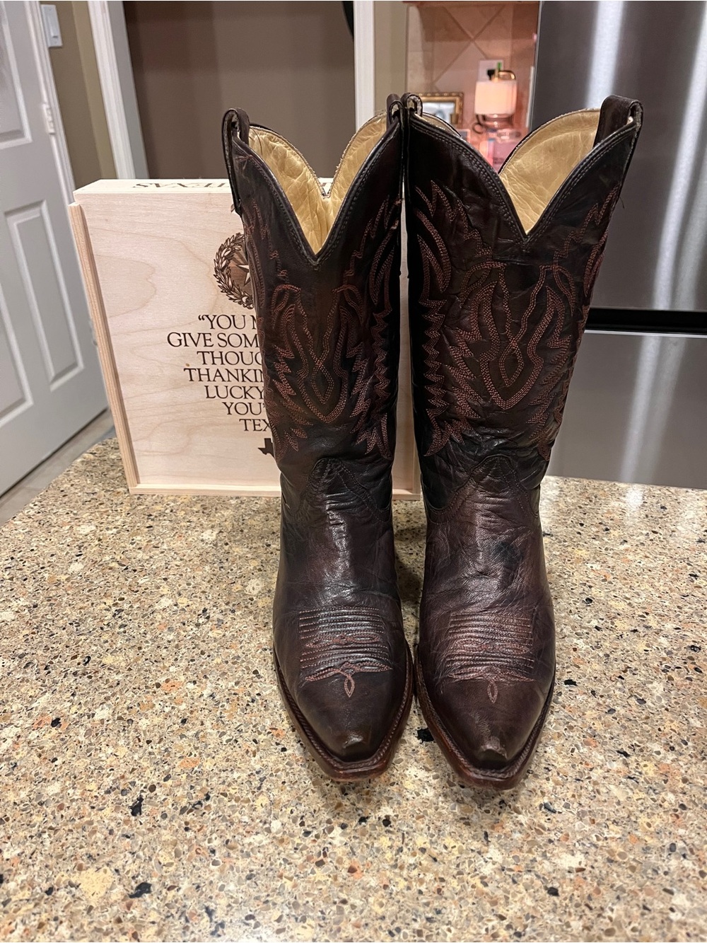 Corral ladies brown soft leather Cowboy boots size 9.5 great condition